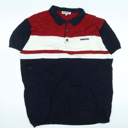 Lambretta Men's Red Collared 2XL Henley Jumper