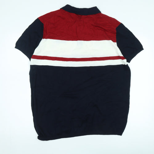 Lambretta Men's Red Collared 2XL Henley Jumper