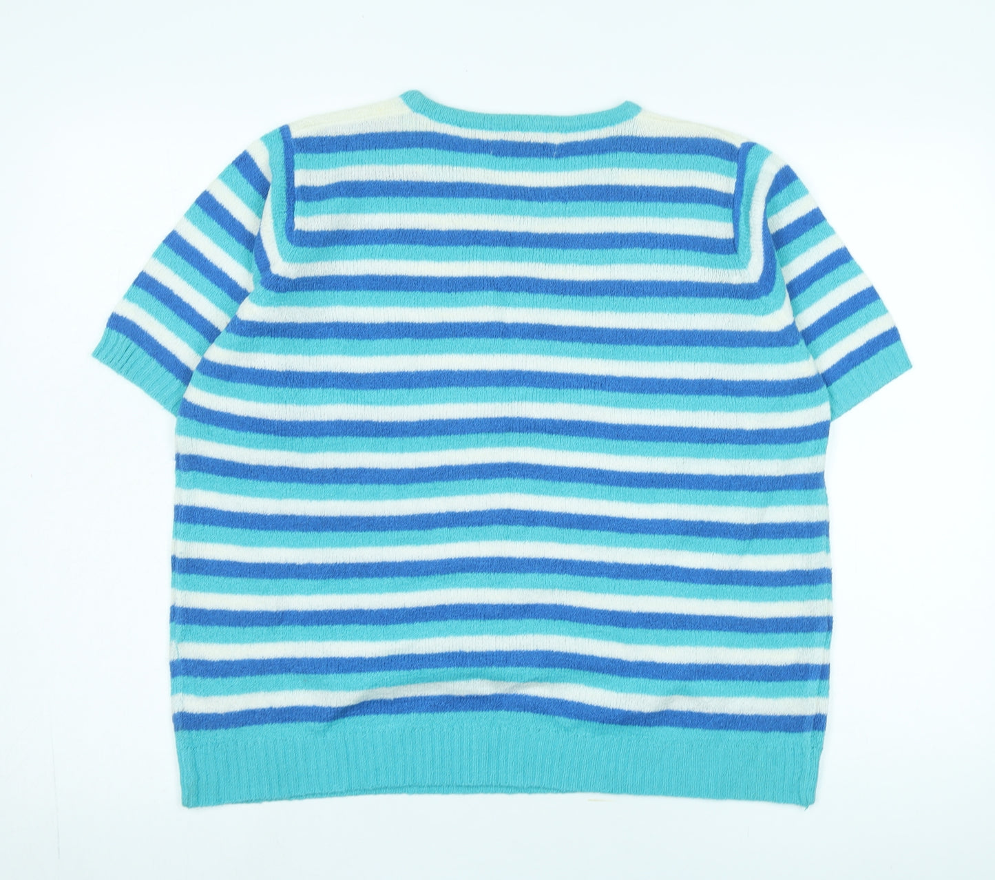 Honor Millburn Women's Blue Striped Knit Jumper L