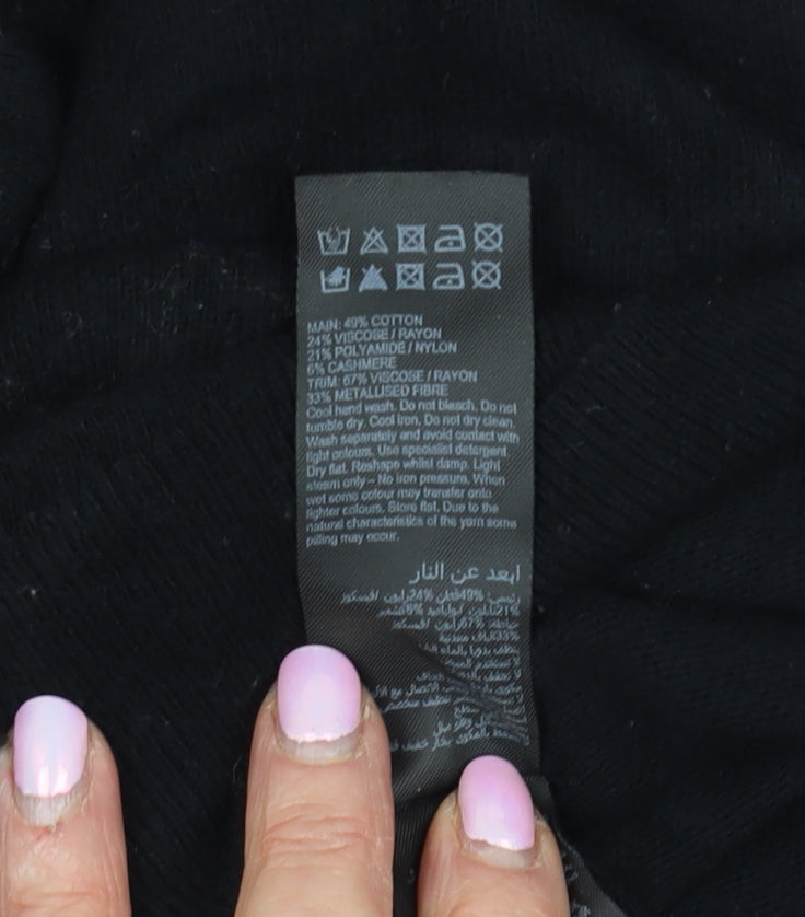 Mint Velvet Women's Black Star Jumper S