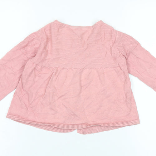 Monsoon Girls Pink Embroidered Cardigan 2XS