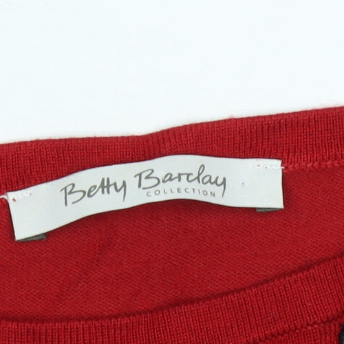 Betty Barclay Women's Red Pullover Jumper Size 10