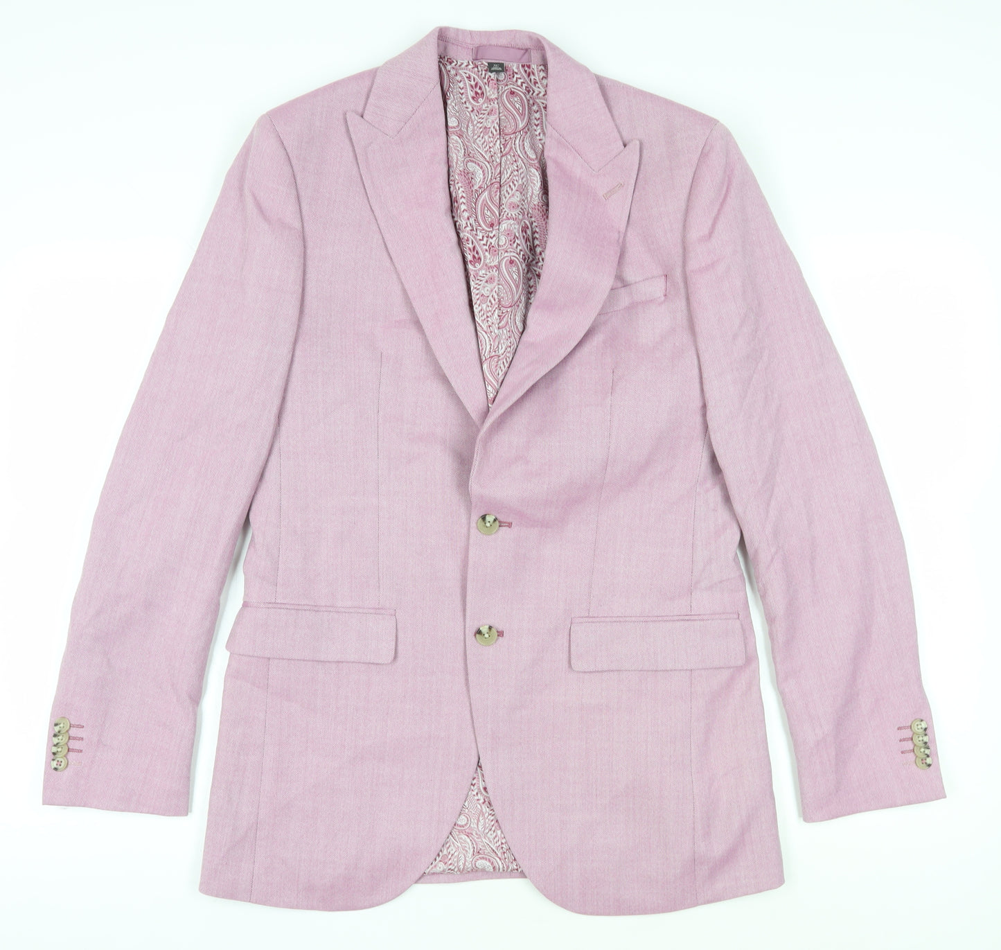Marks and Spencer Men's Pink Wool Blend Blazer 38L