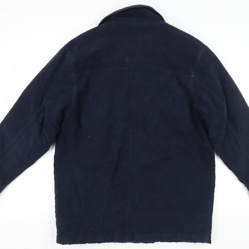 BHS Men's Blue Mid-Length Overcoat M