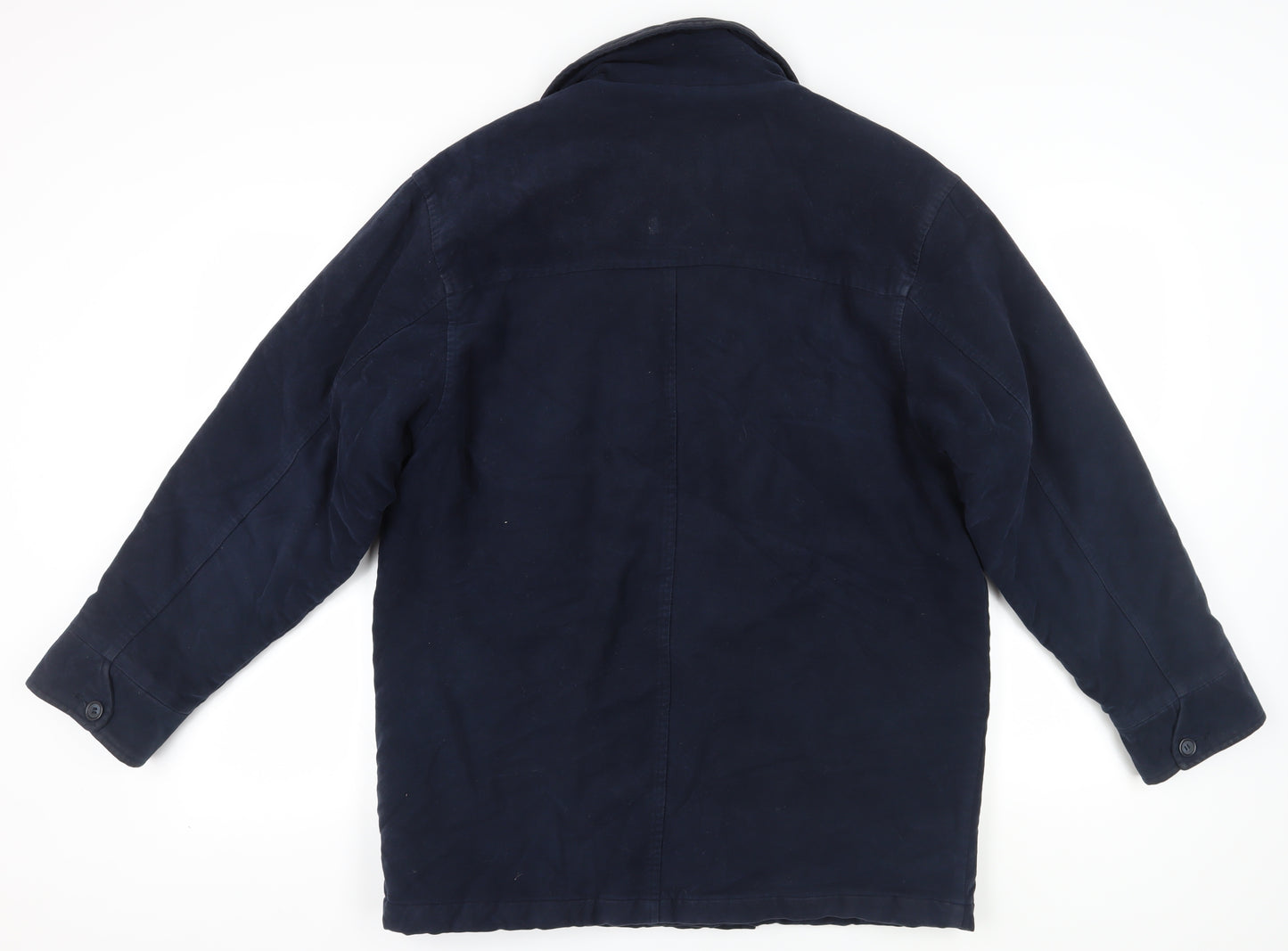 BHS Men's Blue Mid-Length Overcoat M