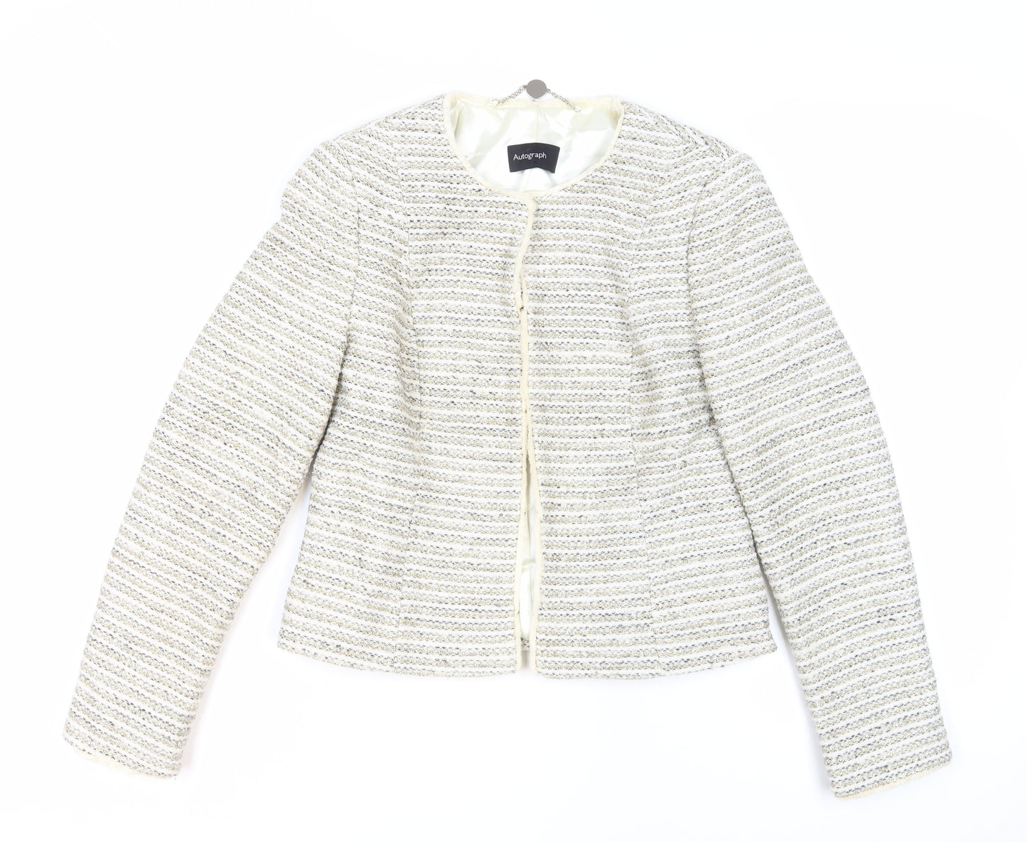 Marks and Spencer Women’s Ivory Bouclé Blazer Size 10