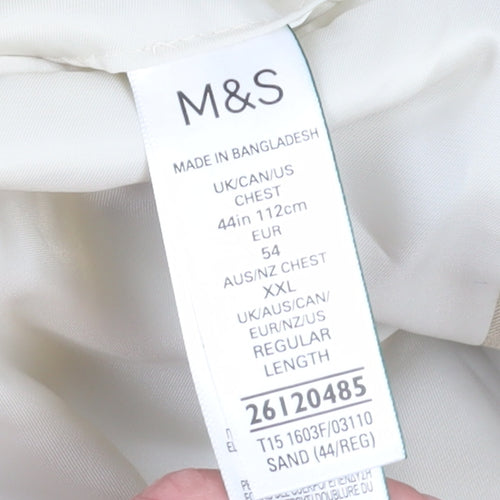 Marks and Spencer Men's Beige Linen Blazer 44R