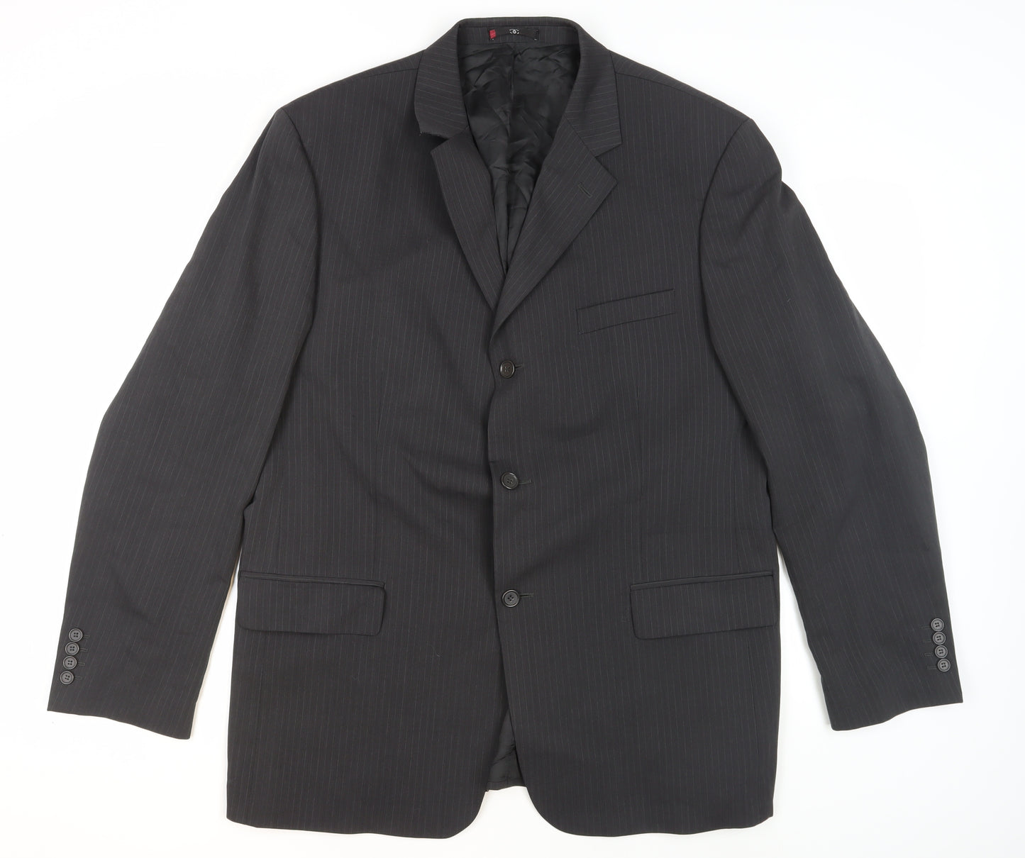 Ciro Citterio Men's Black 44L Striped Blazer