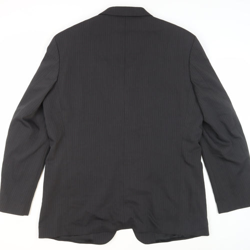 Ciro Citterio Men's Black 44L Striped Blazer