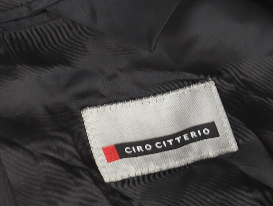 Ciro Citterio Men's Black 44L Striped Blazer