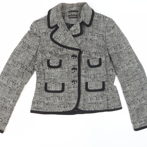 Principles Women's Grey Bouclé Suit Jacket Size 12