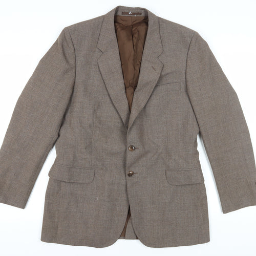 St Michael Men's Brown Blazer 40 M Single-Breasted
