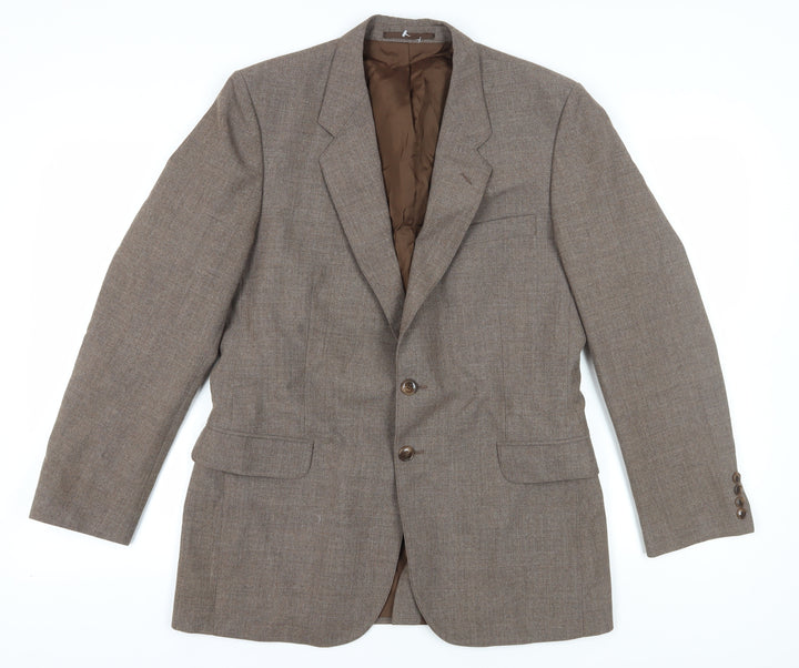 St Michael Men's Brown Blazer 40 M Single-Breasted