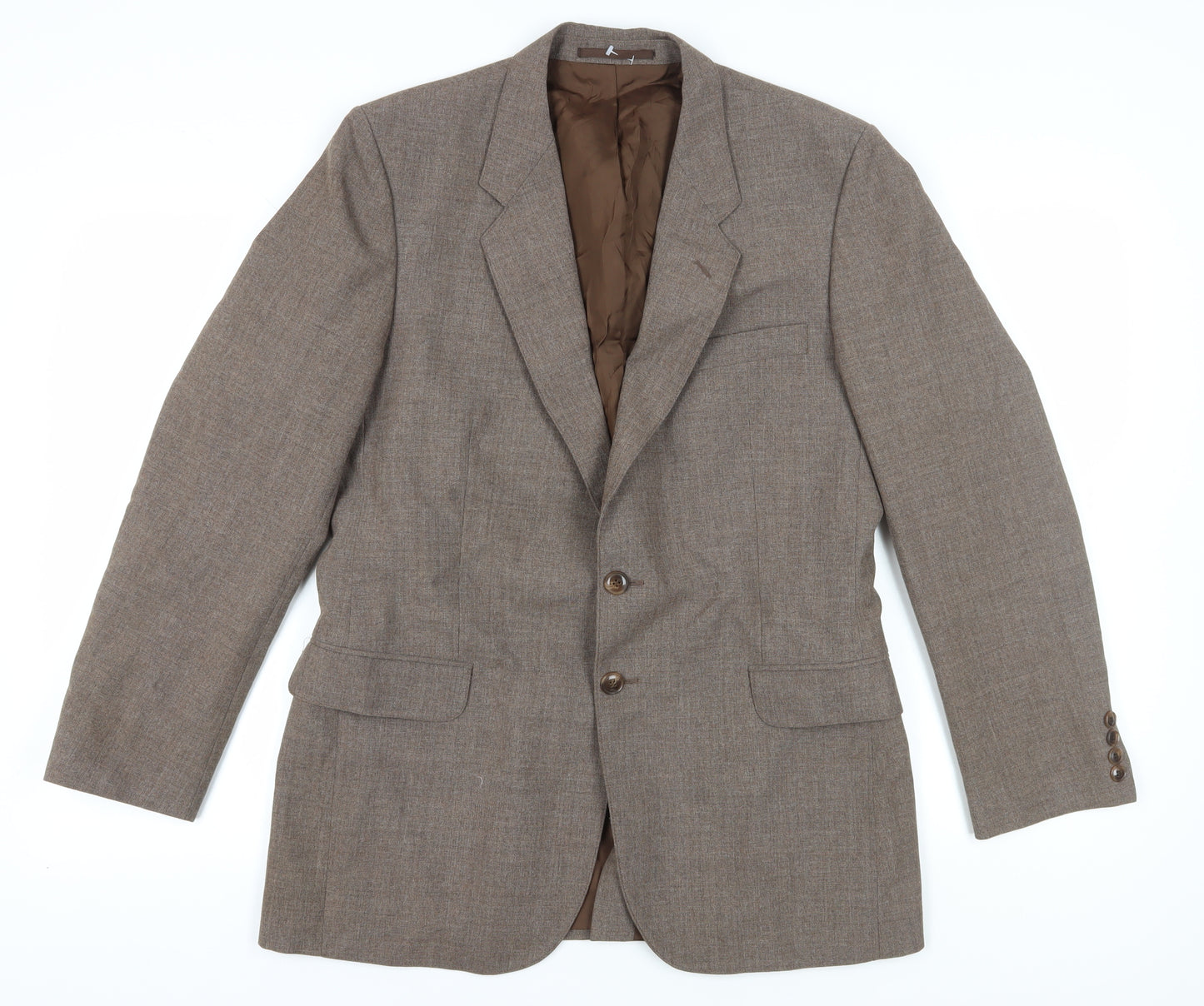 St Michael Men's Brown Blazer 40 M Single-Breasted