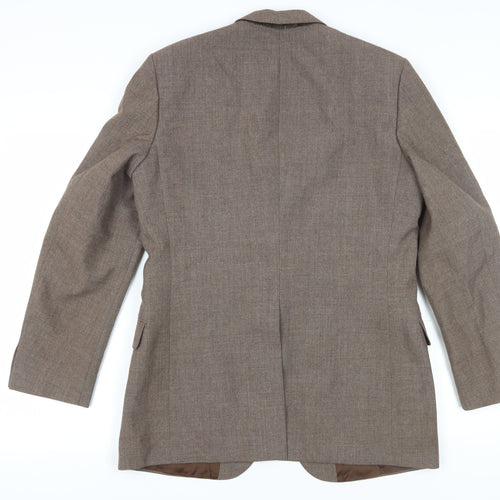 St Michael Men's Brown Blazer 40 M Single-Breasted