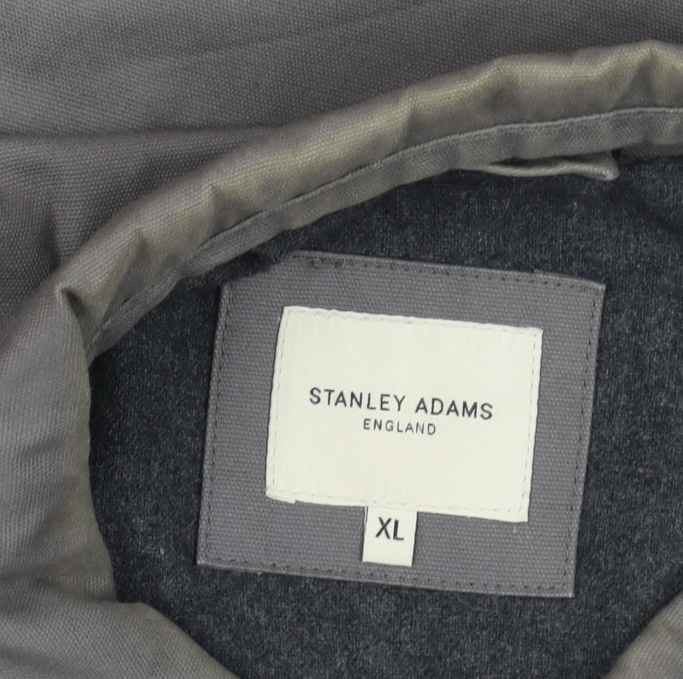 Stanley Adams Men's Grey Mid-Length Cotton Coat XL