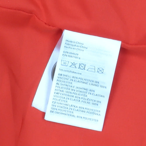H&M Women's Red Double-Breasted Blazer XS