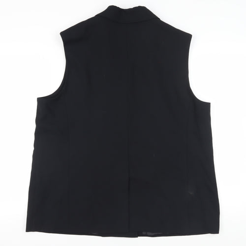 Marks and Spencer Women's Black Double-Breasted Suit Jacket Size 20