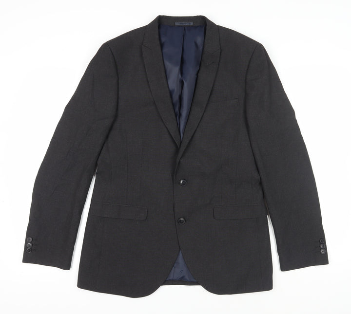 Next Men's Black Blazer, Regular Fit, Size 40R