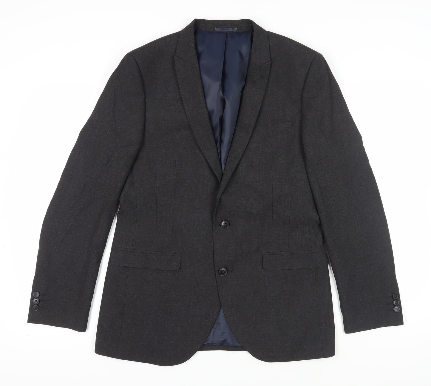 Next Men's Black Blazer, Regular Fit, Size 40R