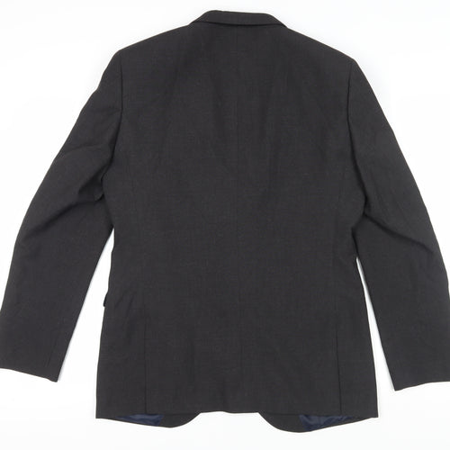 Next Men's Black Blazer, Regular Fit, Size 40R