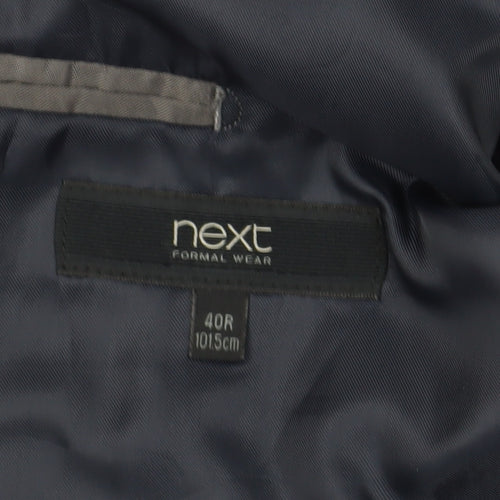 Next Men's Black Blazer, Regular Fit, Size 40R