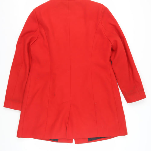 Marks and Spencer Women's Red Mid-Length Coat Size 16