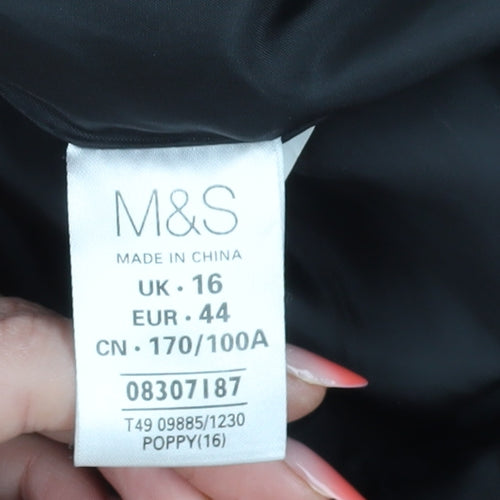 Marks and Spencer Women's Red Mid-Length Coat Size 16