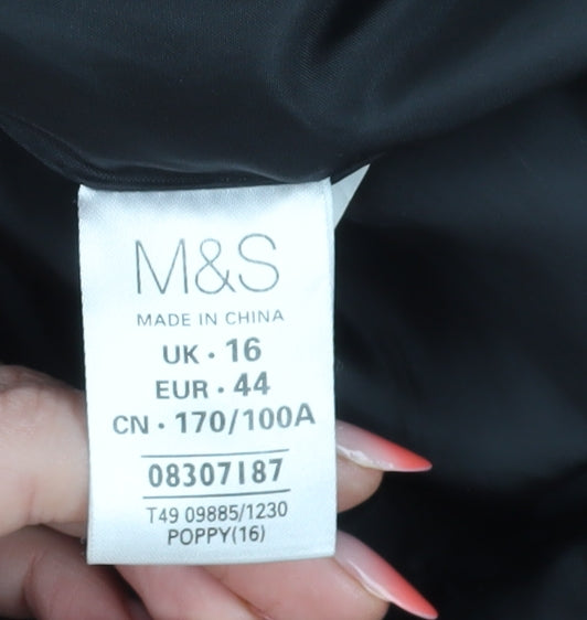 Marks and Spencer Women's Red Mid-Length Coat Size 16