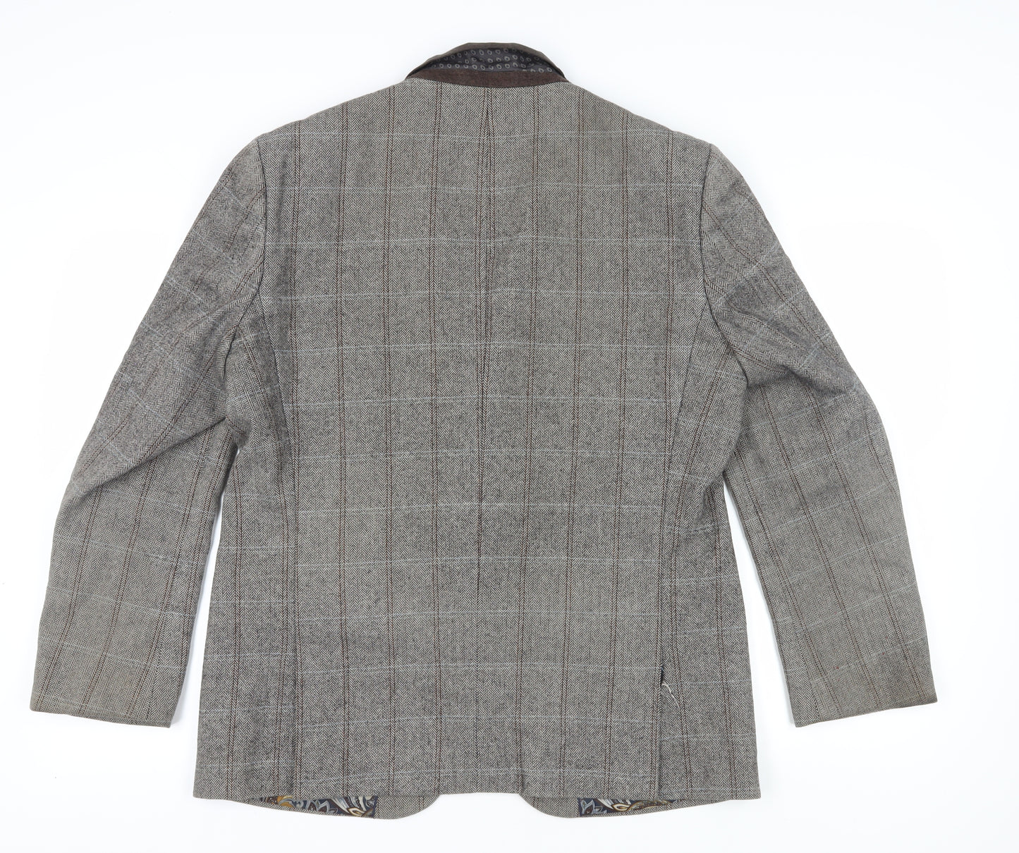 Broadstone Bros Men's Grey Check Tweed Blazer 44R