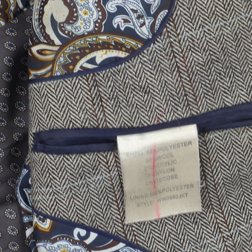 Broadstone Bros Men's Grey Check Tweed Blazer 44R