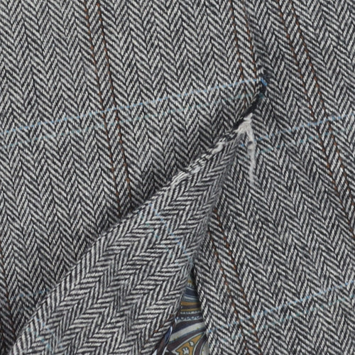 Broadstone Bros Men's Grey Check Tweed Blazer 44R