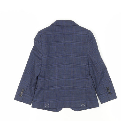 Marks and Spencer Boys Blue Check Blazer 4-5 Years
