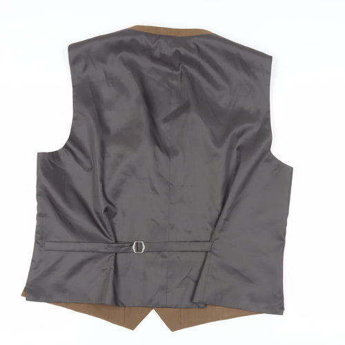 Next Men's Brown Suit Waistcoat 48 Business Formal