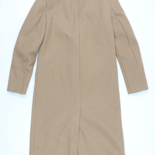 Marks and Spencer Women's Beige Overcoat Size 8 Wool Blend