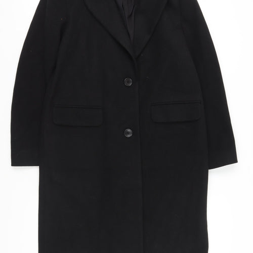 Marks and Spencer Women's Black Long Overcoat Size 12