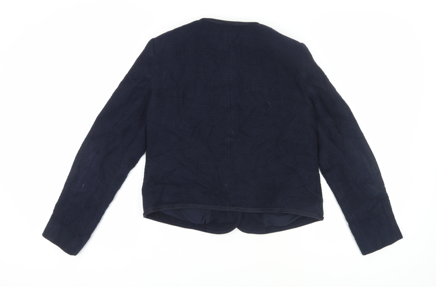 Marks and Spencer Women's Blue Blazer, Size 10, Bouclé