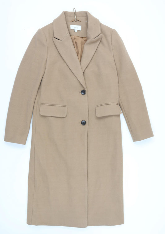 Marks & Spencer Women's Beige Classic Overcoat Size 8