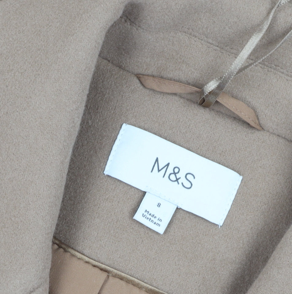 Marks & Spencer Women's Beige Classic Overcoat Size 8