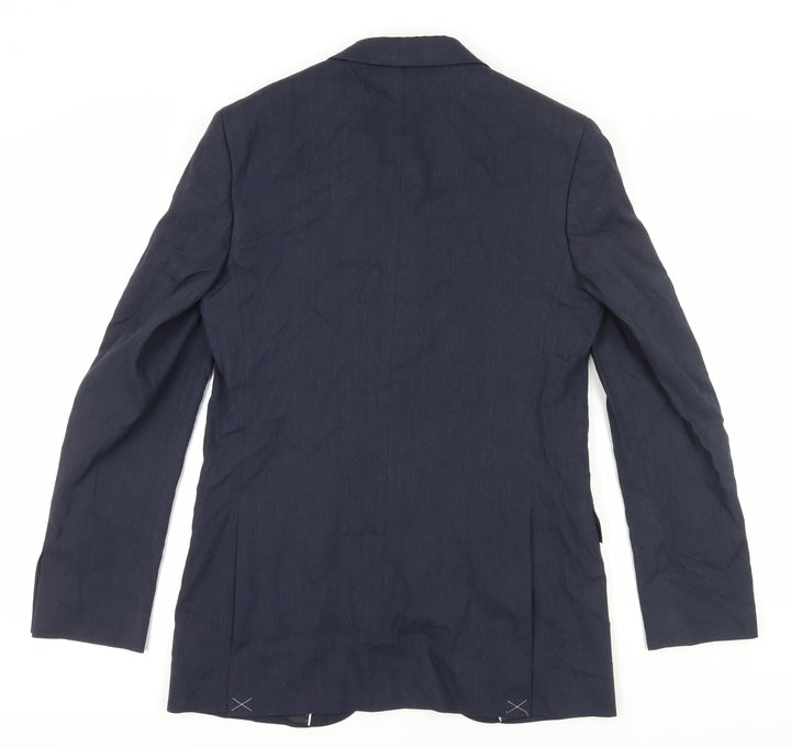 Marks and Spencer Men's Blue Blazer, 38, Long, Regular Fit