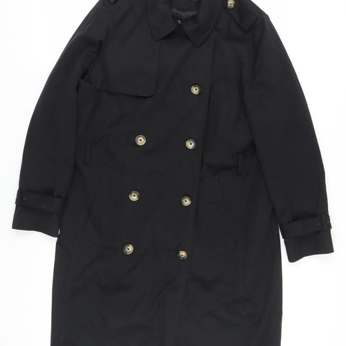 Marks and Spencer Women's Black Trench Coat Size 16