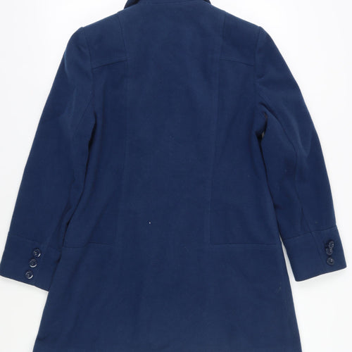 BHS Women's Blue Wool Blend Pea Coat Size 16