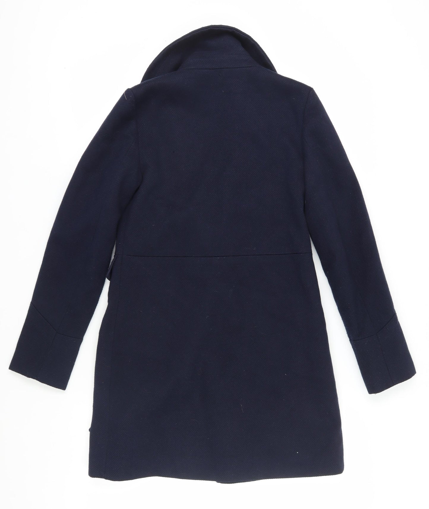 Warehouse Women's Blue Overcoat Size 6, Button Closure
