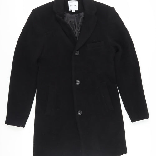 Only & Sons Men's Black Wool Overcoat Size S