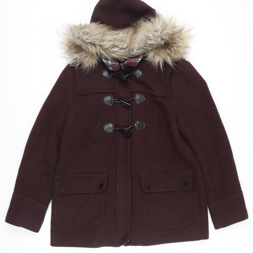 New Look Women's Brown Toggle Coat, Size 14, Autumn/Winter