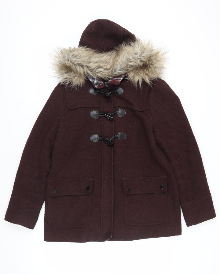 New Look Women's Brown Toggle Coat, Size 14, Autumn/Winter