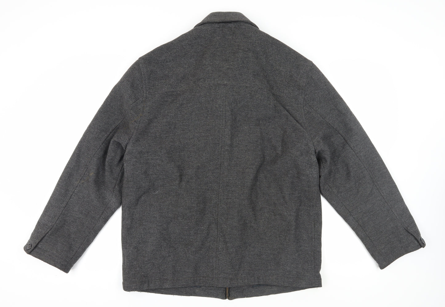 Marks and Spencer Men's Grey Jacket, Size M, Zip Closure