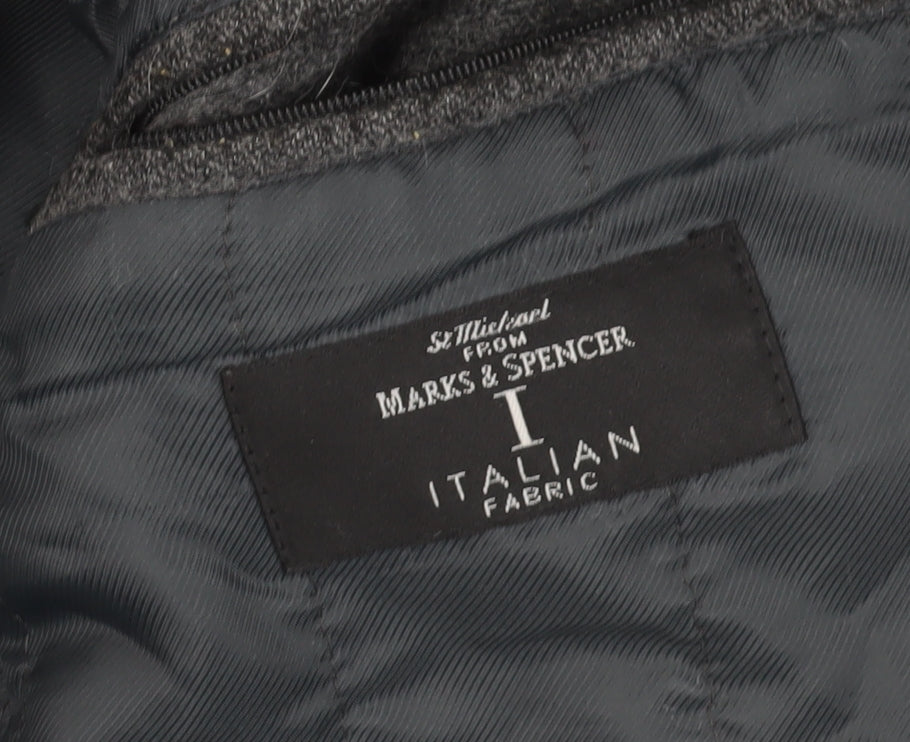 Marks and Spencer Men's Grey Jacket, Size M, Zip Closure