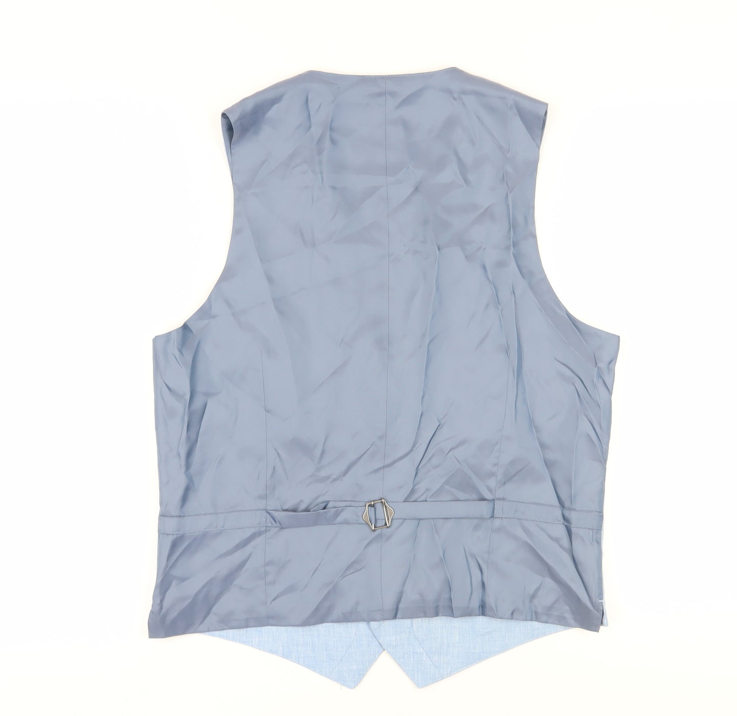 Marks and Spencer Blue Linen Suit Waistcoat 40R
