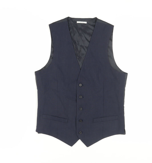 Marks and Spencer Men's Blue Waistcoat, Size 36R